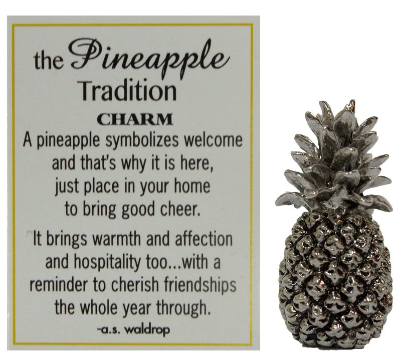 GANZ The Pineapple Tradition Zinc Pinaeapple Pocket Charm by Ganz w/ Story Card - Image 1